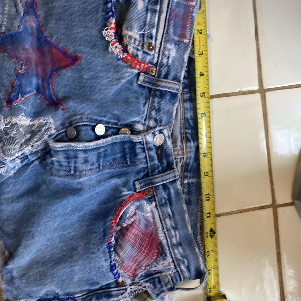 501 Jeans Upcycled Patched Thrashed 29 x 34 - Picture 13 of 14